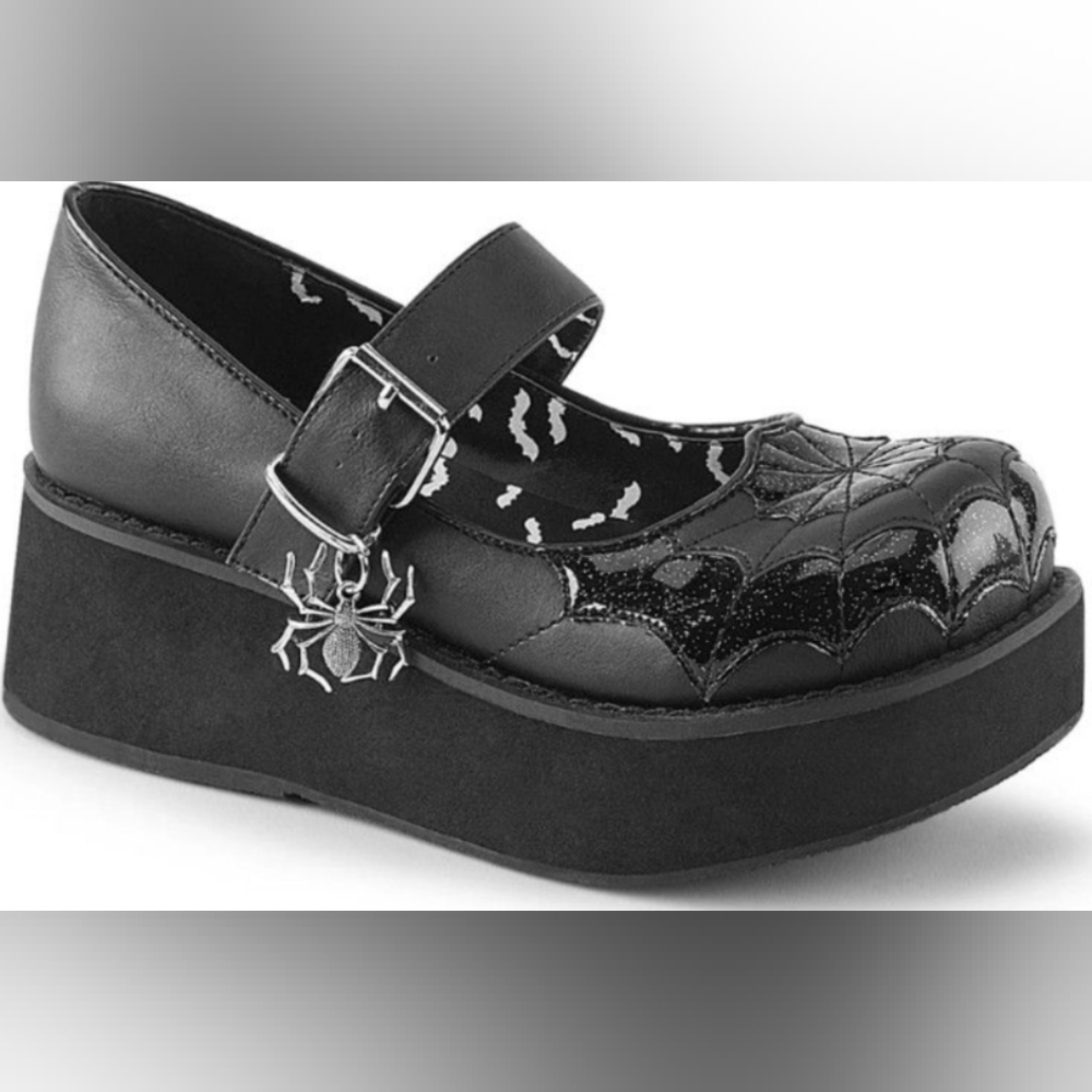 Demonia Black Platform Shoes - Picture 2 of 4